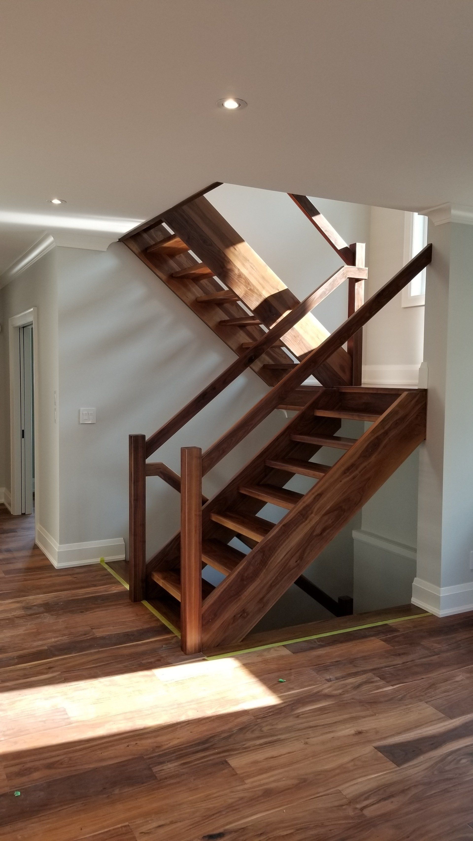 freshly painted stairwell.