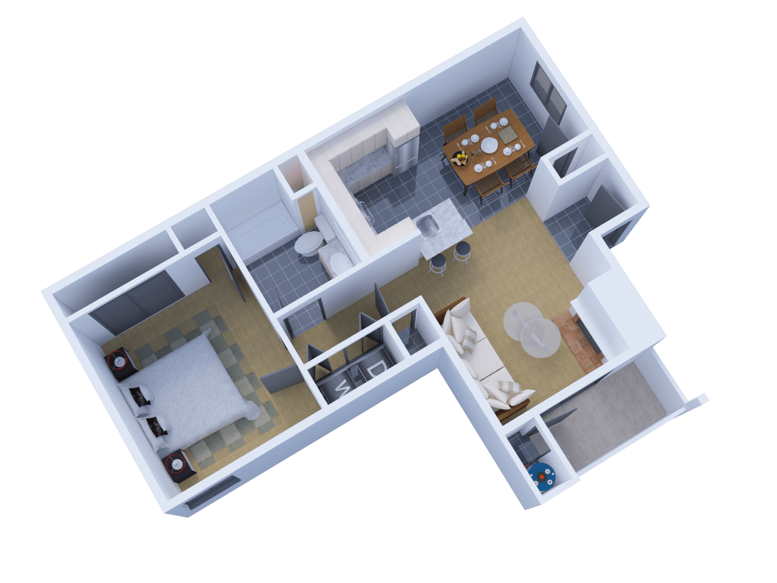 1 bedroom 1 bath floor plan
