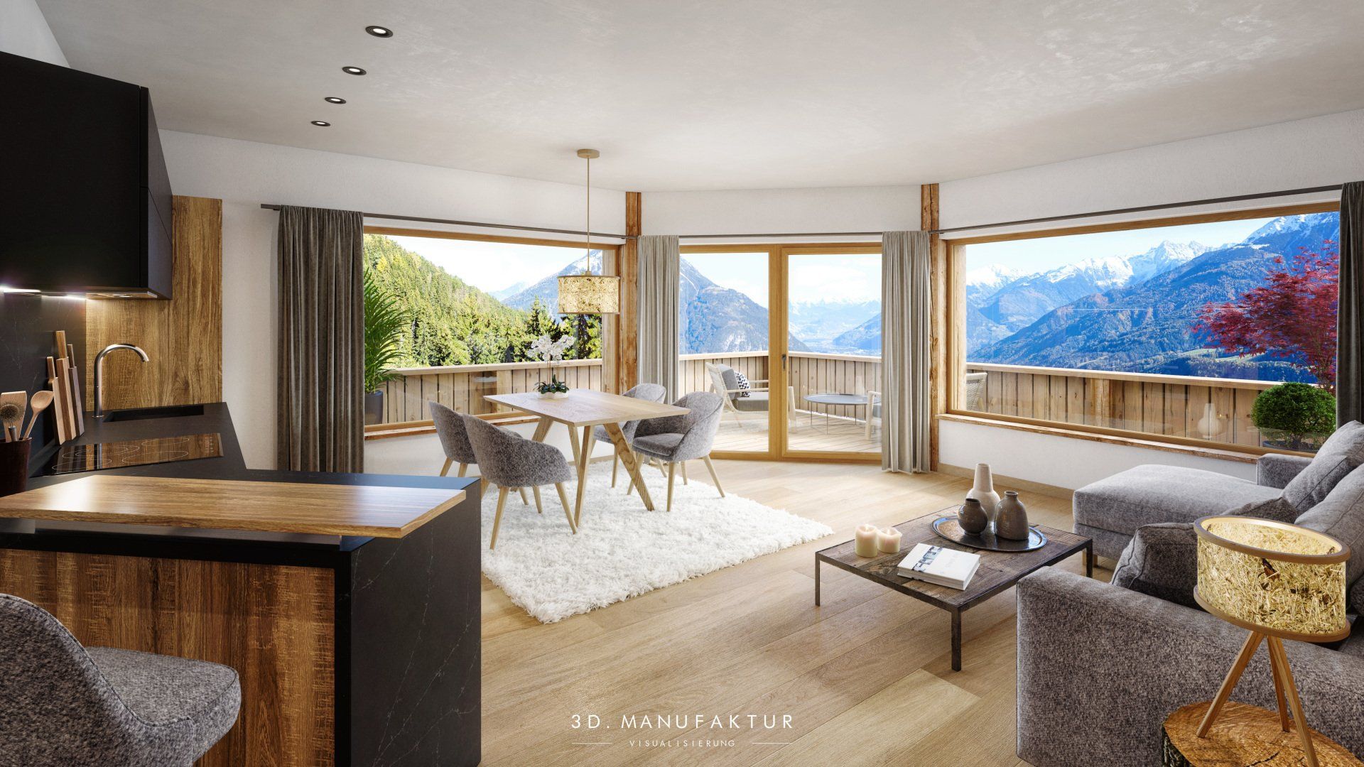 Architektur Visualisierung Puitalm am Plattenrain Appartement