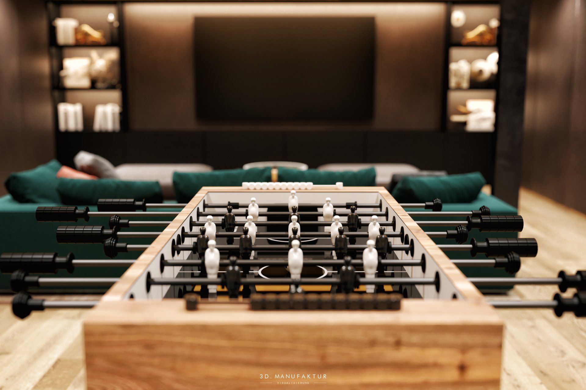 Interior Visualisierung Chalet Arla Kino Detail