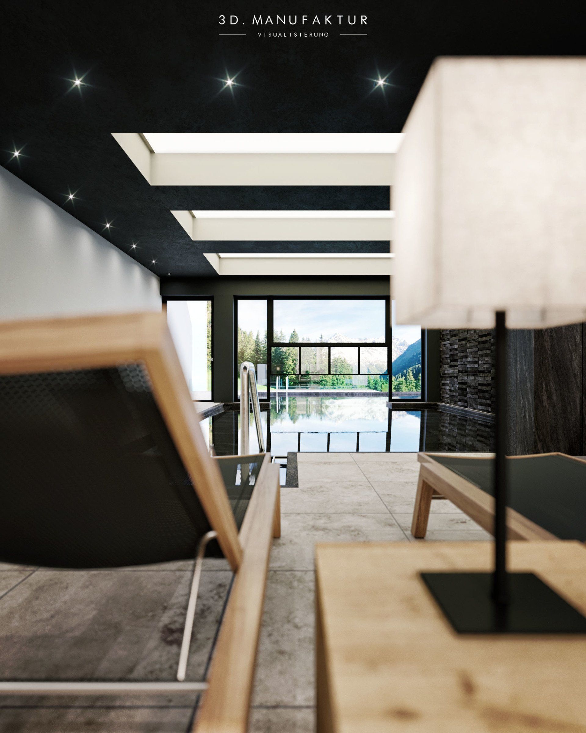 Architektur Visualisierung Wellness Pool