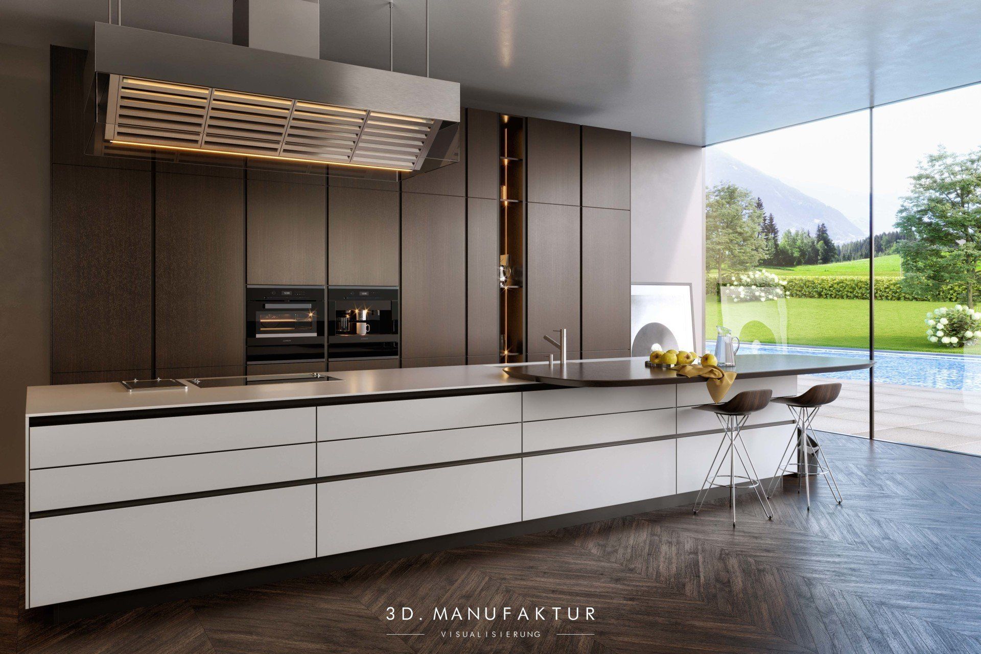 Architektur Visualisierung Wohnbau Küche