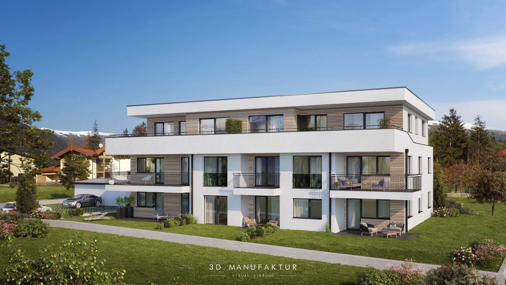 Architektur Visualisierung Wohnbau Terfens