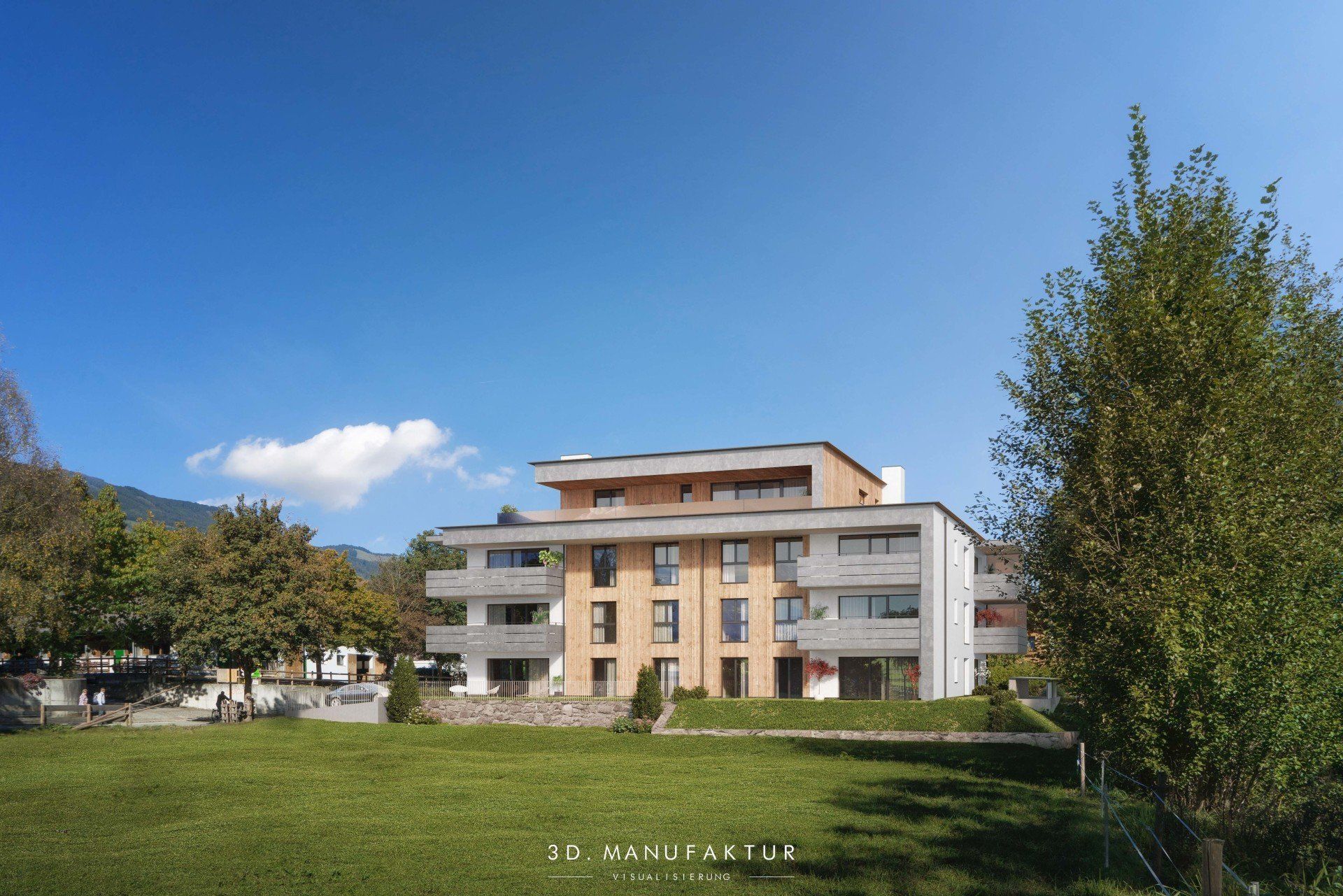 Architektur Visualisierung Wohnbau Uderns