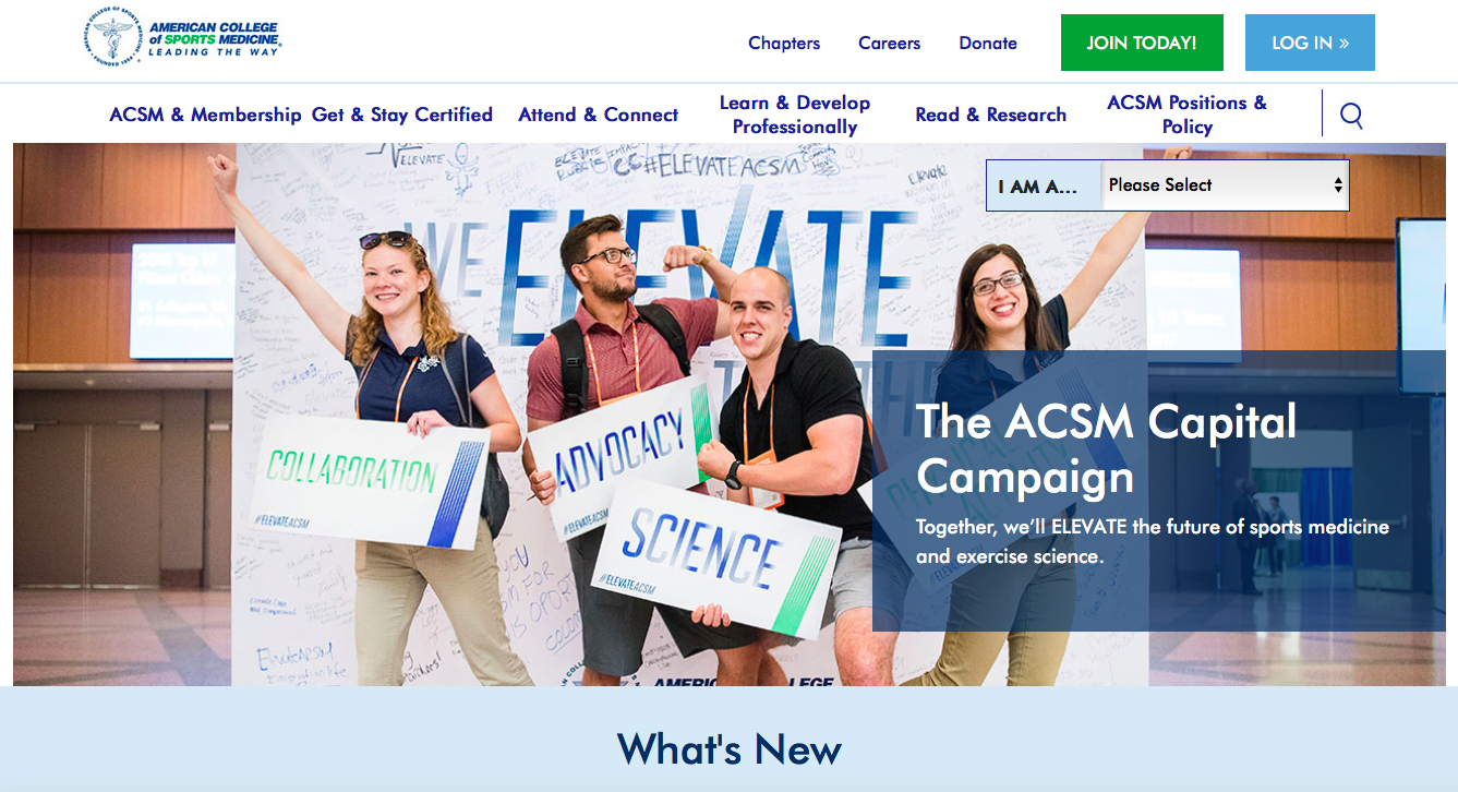 Link to American College of Sports Medicine Link to American College of Sports Medicine
