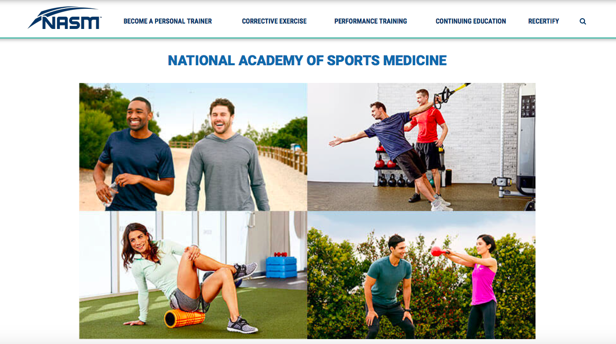 Link to National Academy of Sports Medicine Link to National Academy of Sports Medicine
