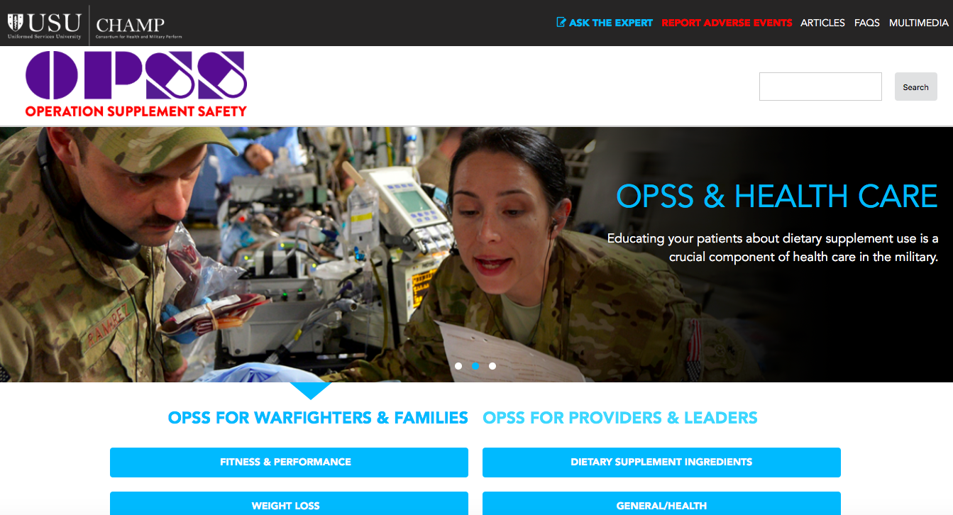 Link to Operation Supplement Safety Link to Operation Supplement Safety