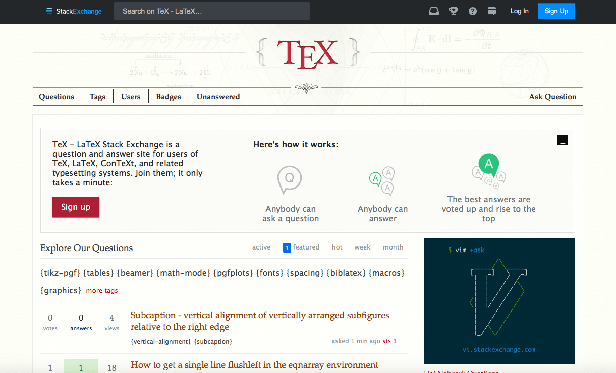 Link to TeX Stack Exchange Link to TeX Stack Exchange