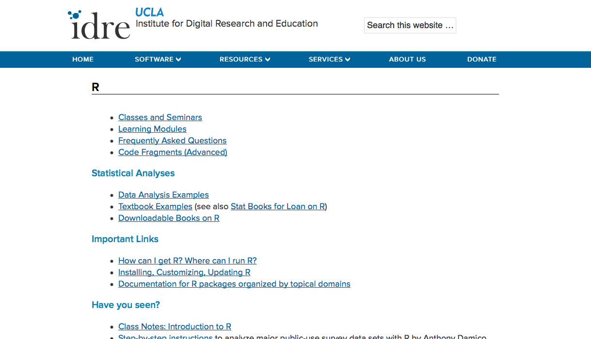 Link to UCLA IDRE R Guide Link to UCLA IDRE R Guide