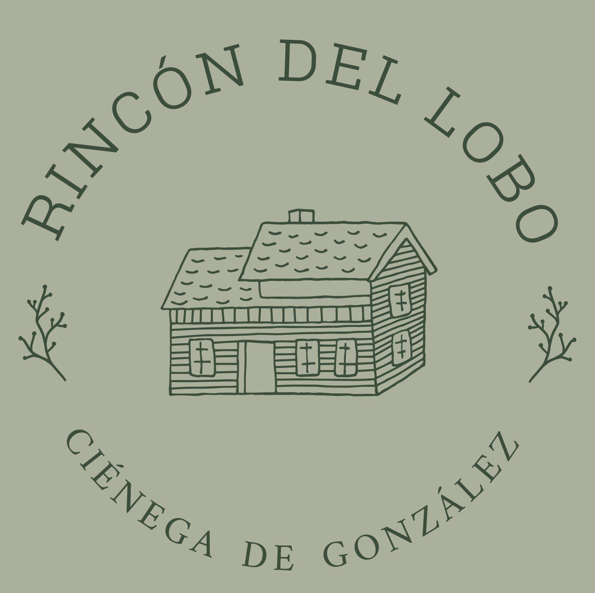 logotipo cabaña en renta rincon del lobo