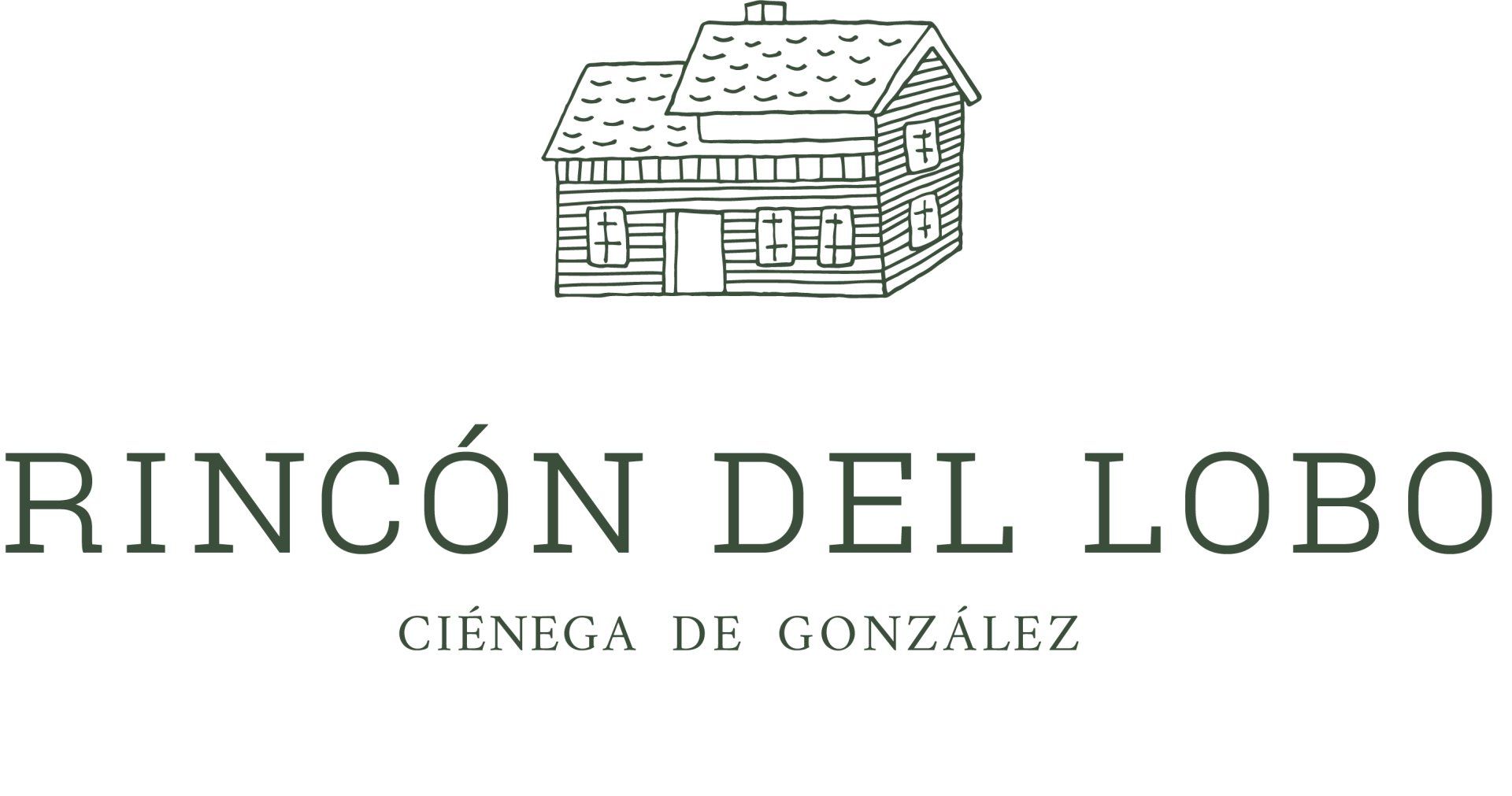 logotipo cabaña en renta rincon del lobo