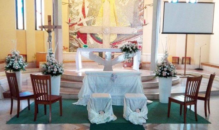 allestimento seduta sposi