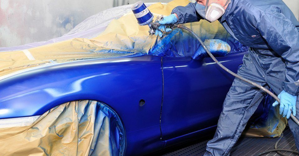 blue car