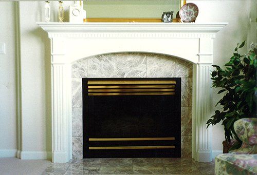 White Modern Mantel — Olympia, WA — Doors Unlimited