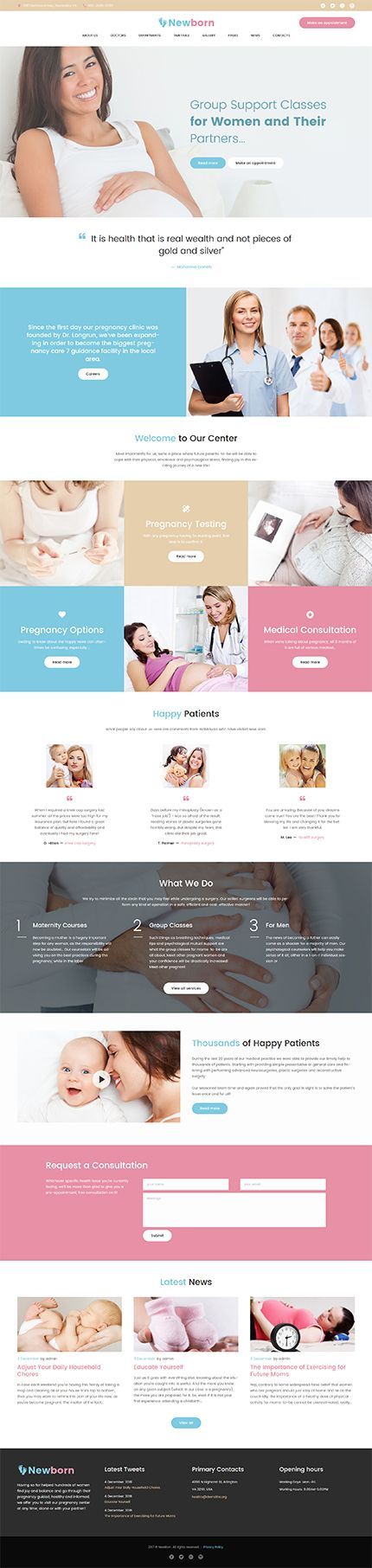 Newborn practice website design