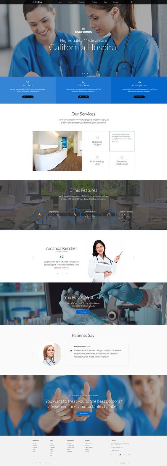 California Hospital website design