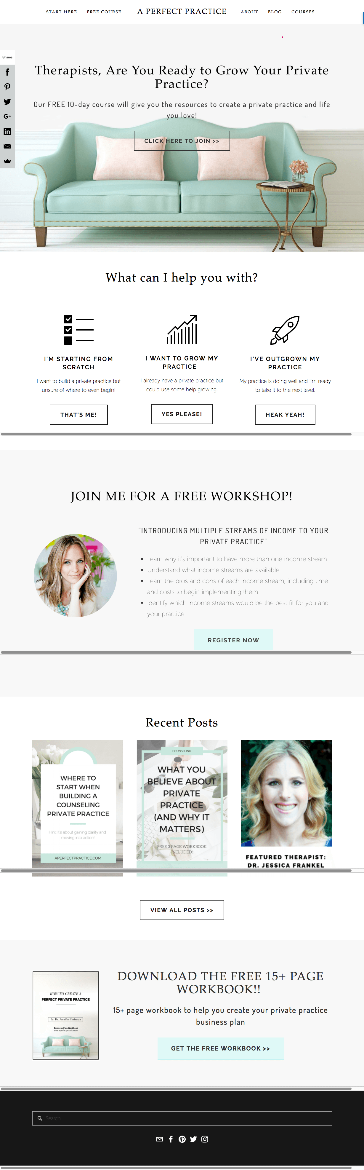 A Perfect Practice website design
