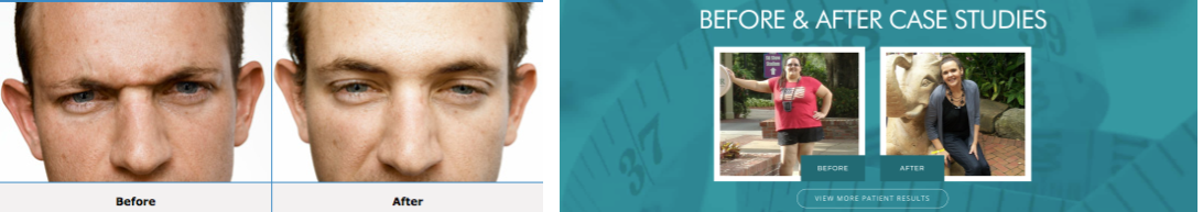 A picture of a man 's face next to a picture of a woman