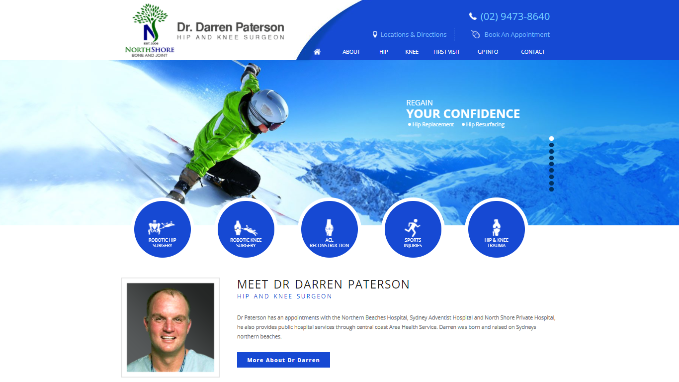 Hip And Knee Surgeon Website
