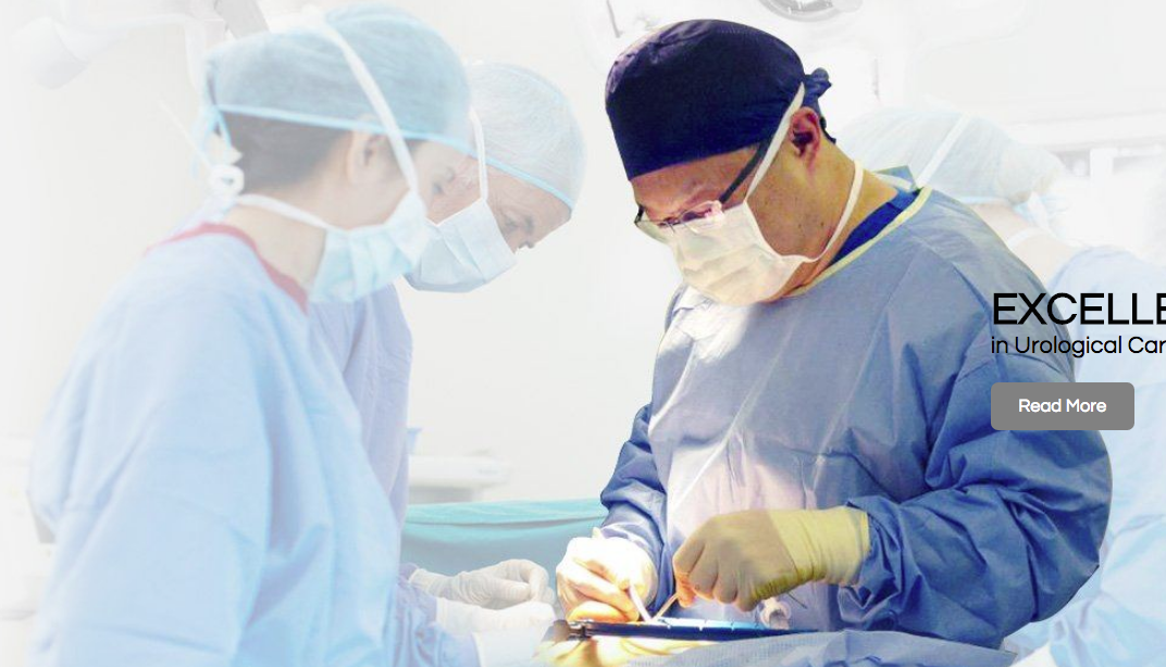A surgeon is operating on a patient in an operating room.