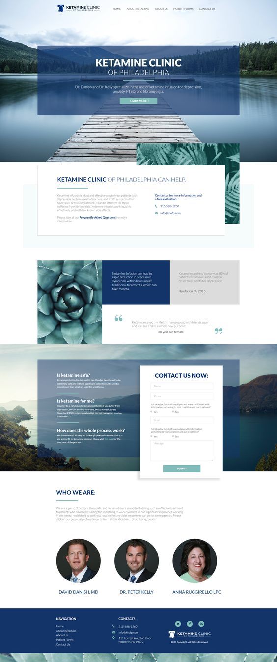 Ketamine Clinic of Philadelphia website design