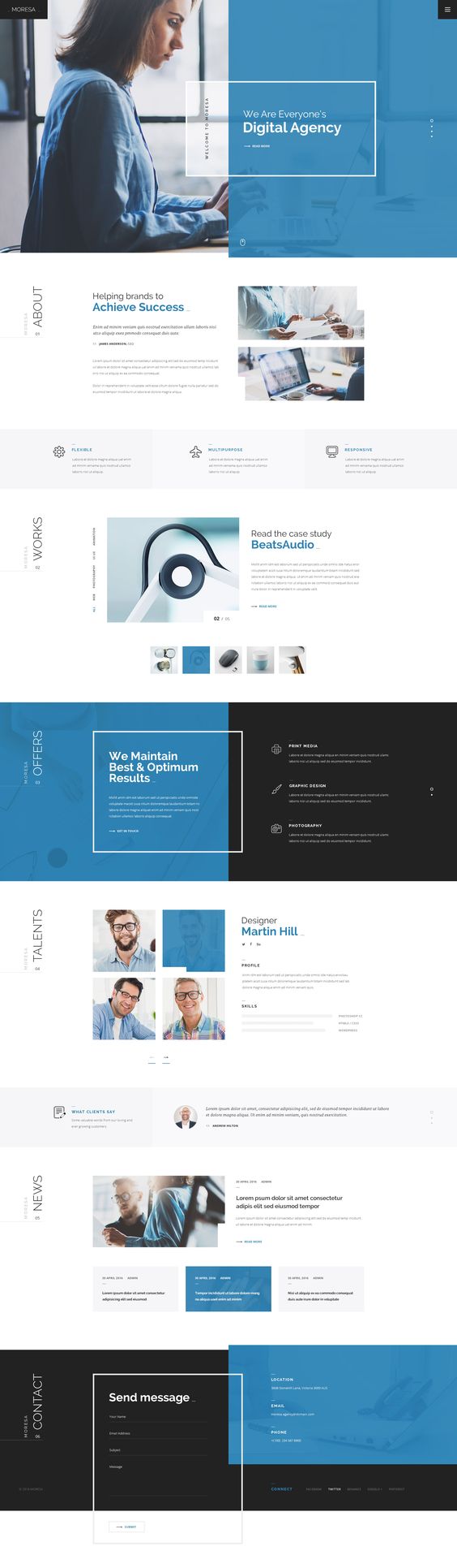 Moresa website design