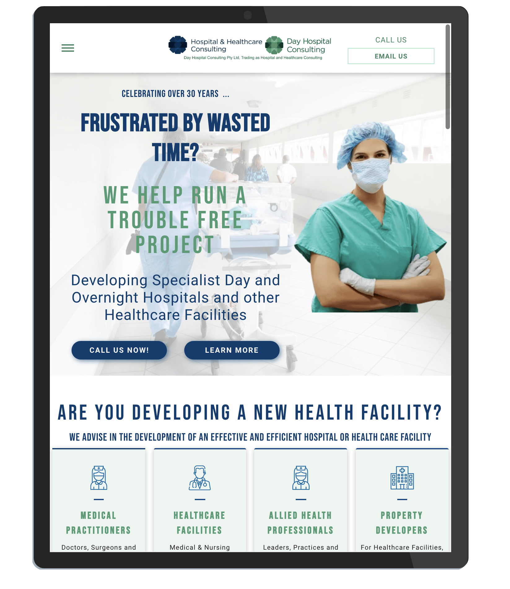 Custom Design Medical Consulting Firm Brisbane, Desktop version
