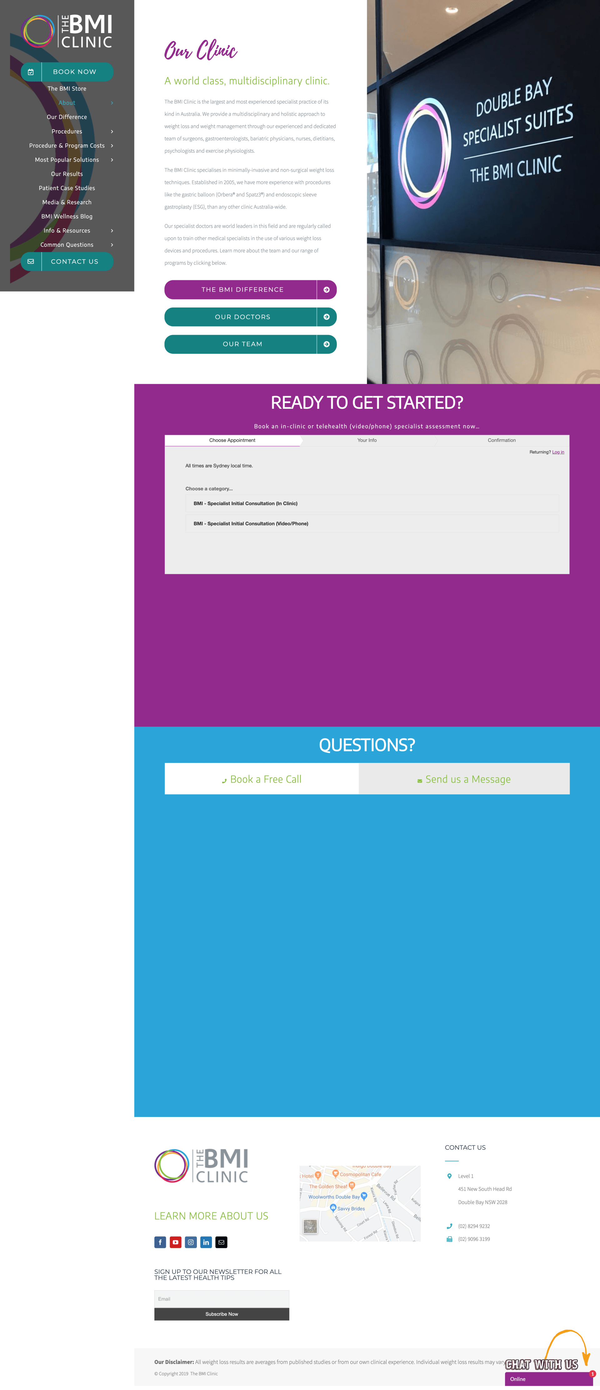 About the BMI Clinic website design