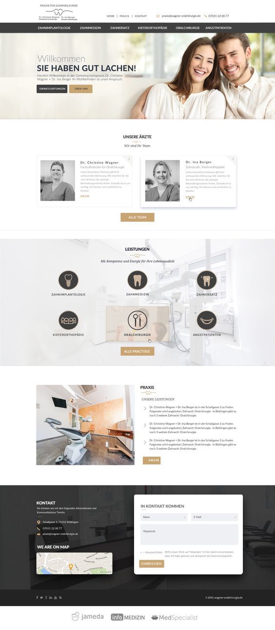 Sample website designs we like