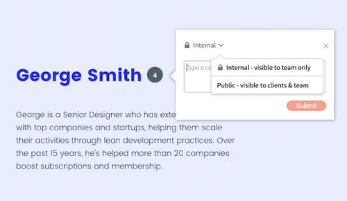 Comments visibility