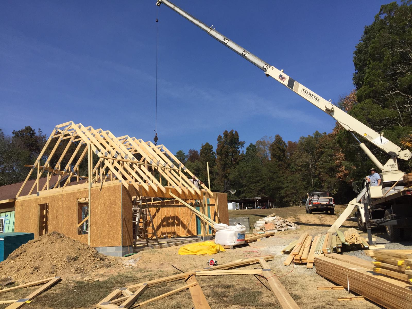 crane lift house