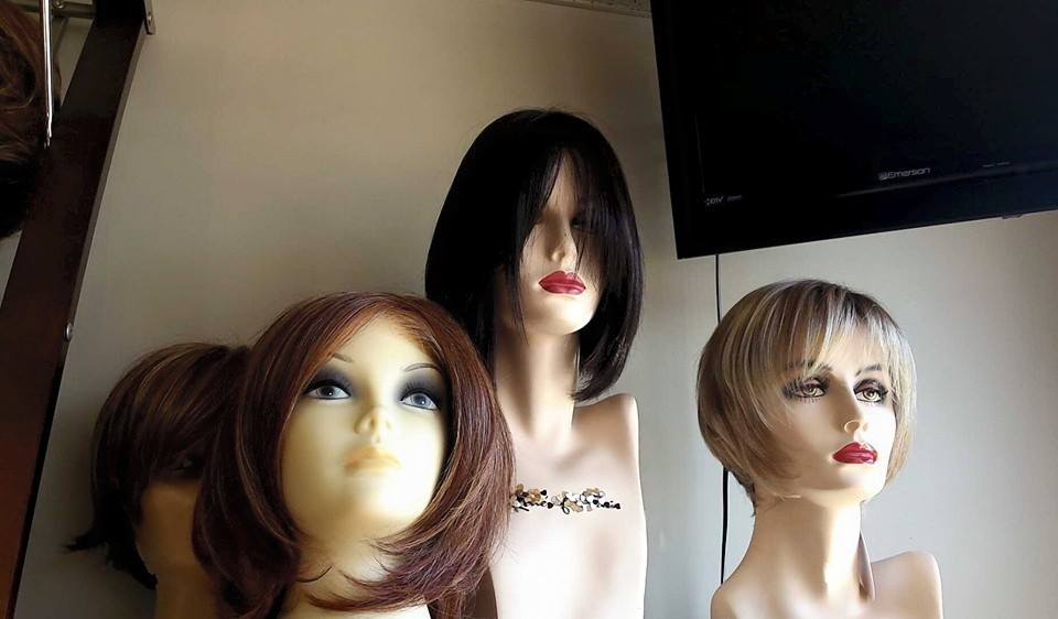 Four Head Mannequin with Wigs — Strongsville, OH — Wig Studio LLC