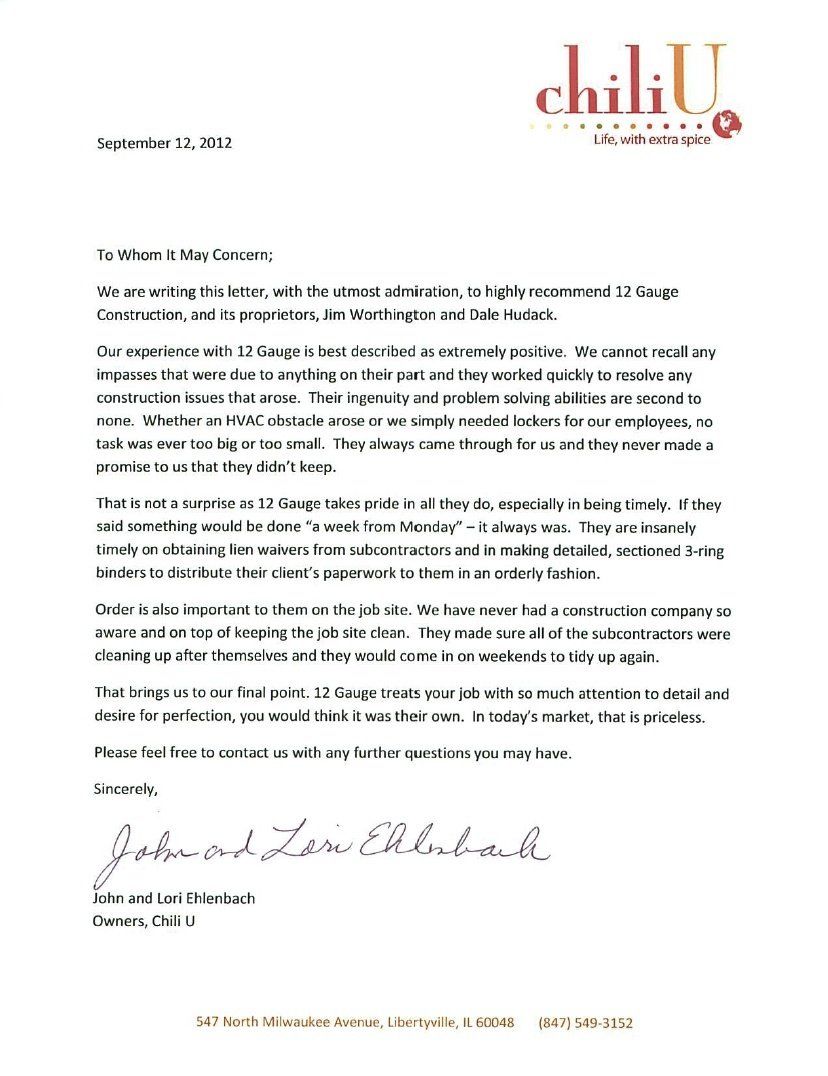 Letterhead for 