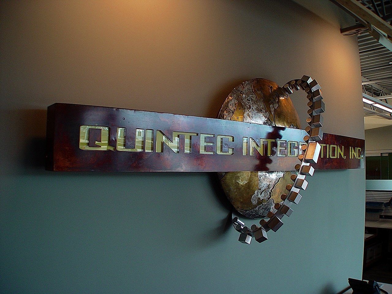 Metal sign for