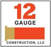 Logo for 12 Gauge Construction, LLC; features an orange 