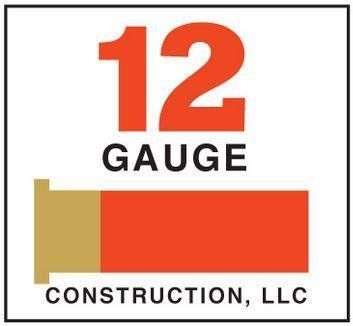 Logo for 12 Gauge Construction, LLC; features an orange 