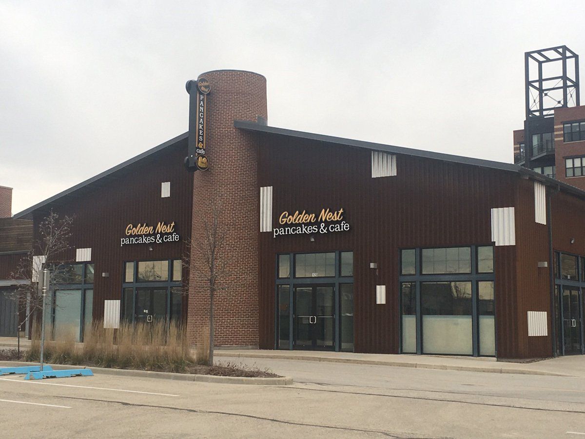 Brown building with 