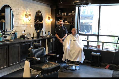 Jon in new barbershop downtown