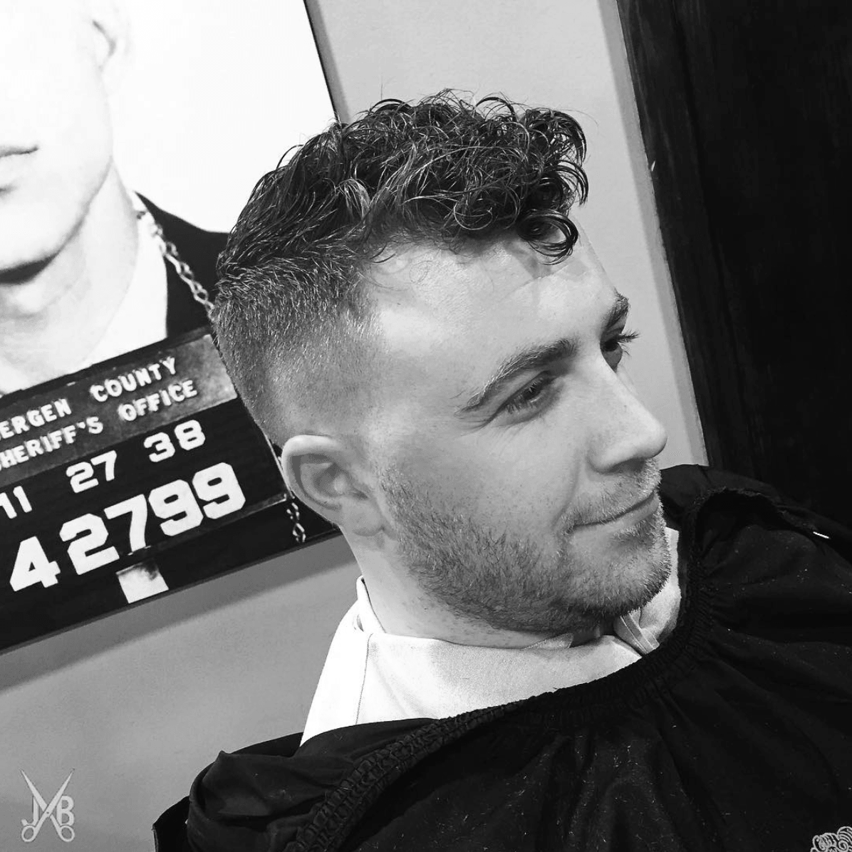 Curly haircut style