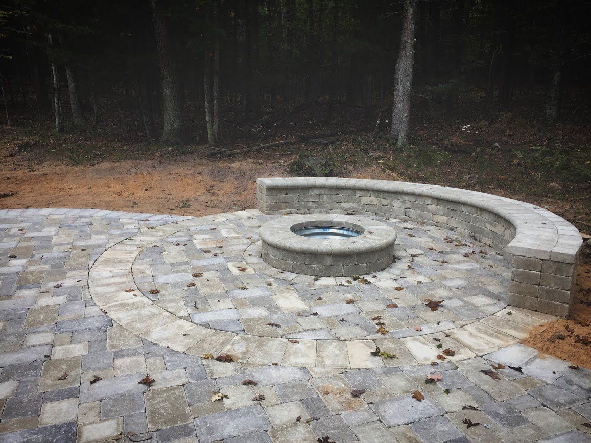 fire pit on patio