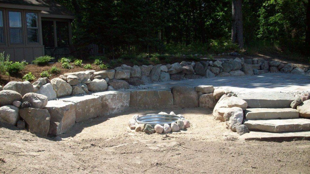 patio with fire pit