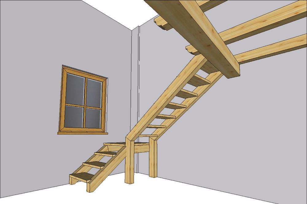 scala in legno