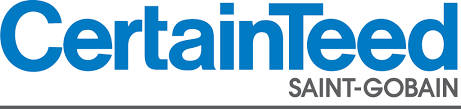CertainTeed Saint-Gobain logo in blue text on a white background