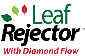 Leaf Rejetor logo with green leaf icons and red “With Diamond Flow” text