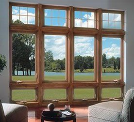 Double hung windows with wood trim Buffalo, NY