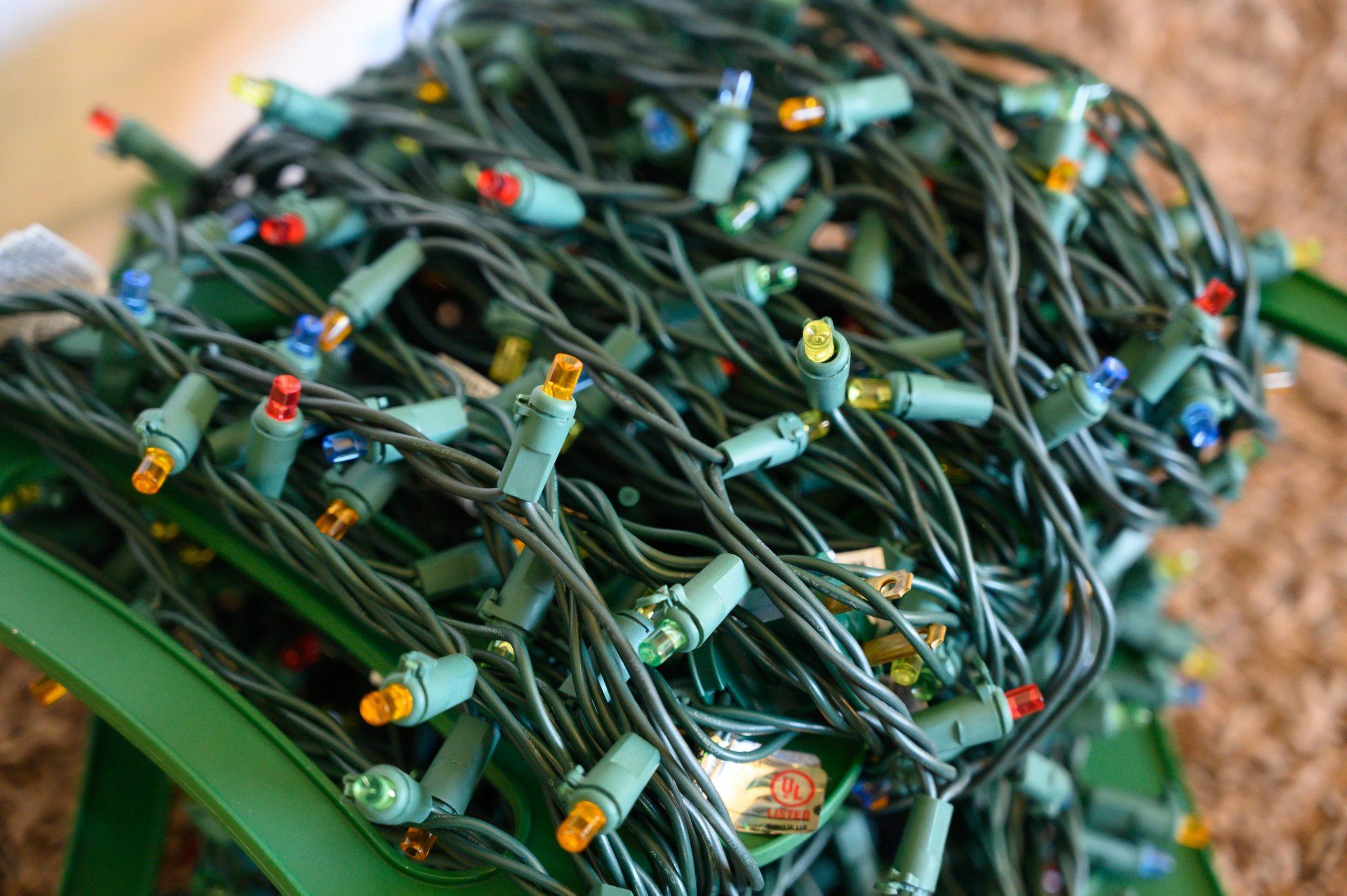 String of lights on a roll