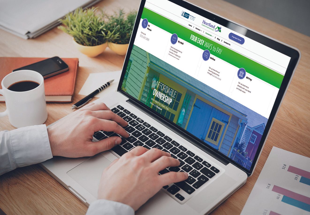 Customer logged onto Heartland Capital website to make payment
