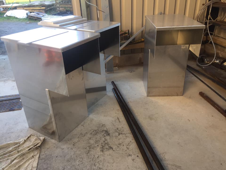 Aluminium ducts made to customer's own specification by MW Engineering & Fabrication Kirkcudbright Dumfries & Galloway Scotland