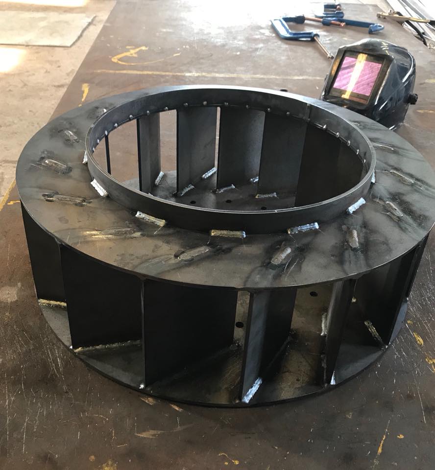 Fan Impeller made to customer's own specification by MW Engineering & Fabrication Kirkcudbright Dumfries & Galloway Scotland