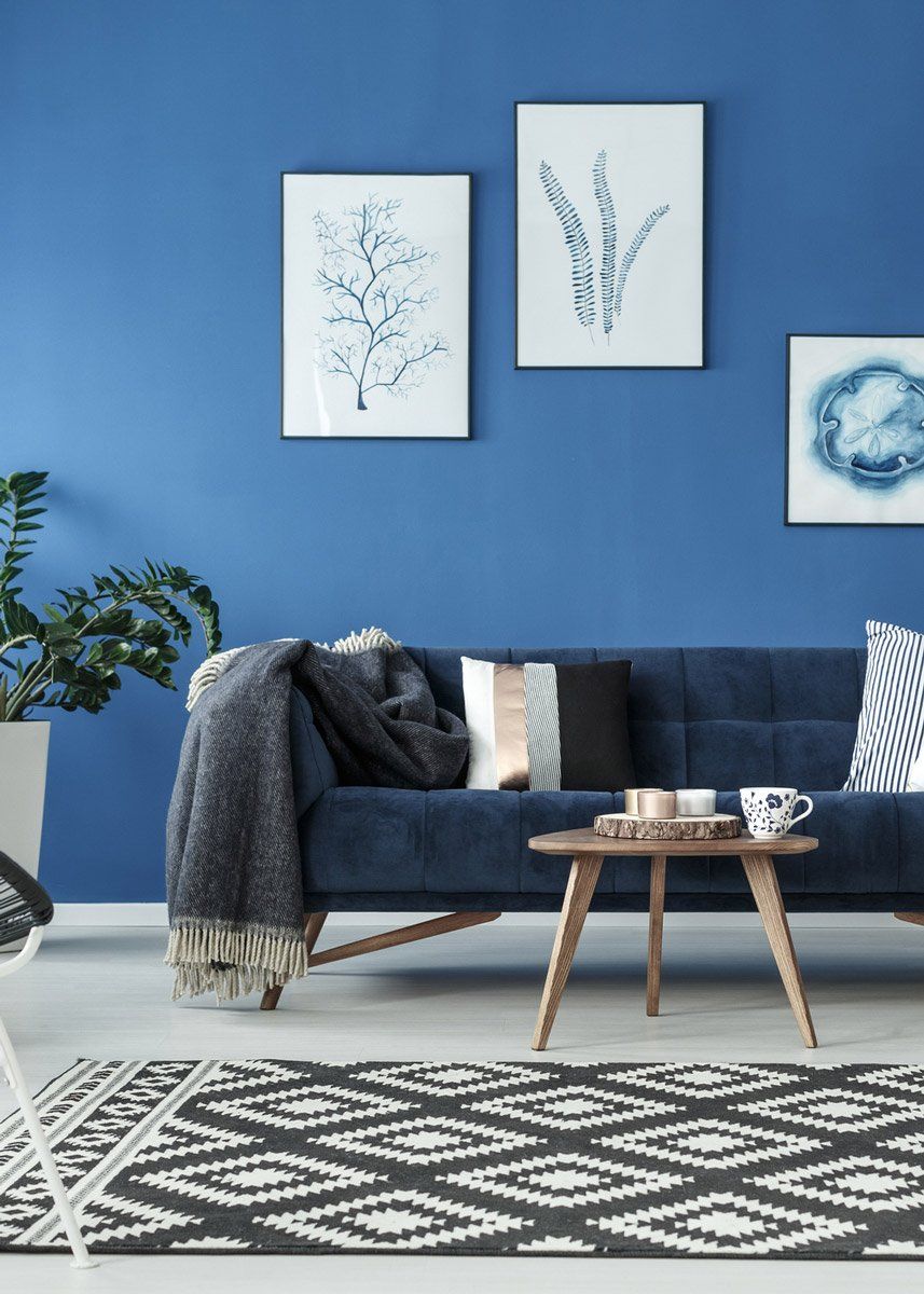 Blue Living Room | BeachOne Realty